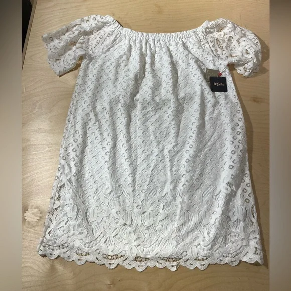 Rafaella White Eyelet Lace Dress 2X (FV) - Picture 2 of 12